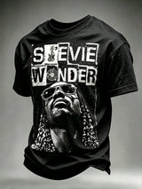 Men's Singer Print Casual T-Shirt