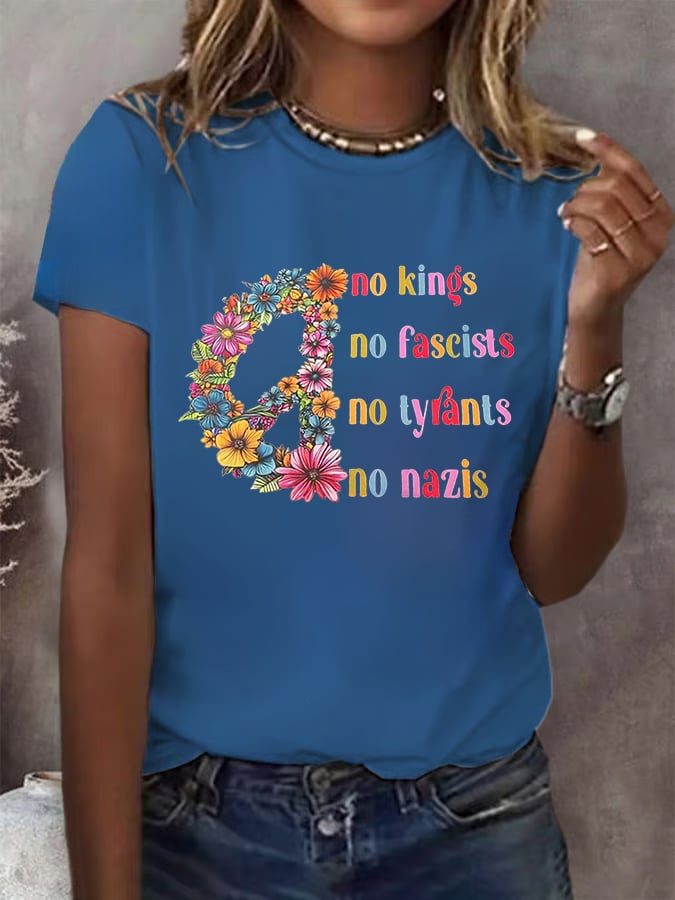 Women's Fashion Casual FDT Reject King Tiger Print  T-shirt