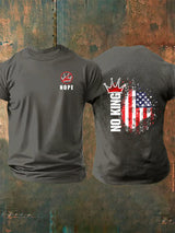 Men's  NOPE No King American Flag Print T-Shirt