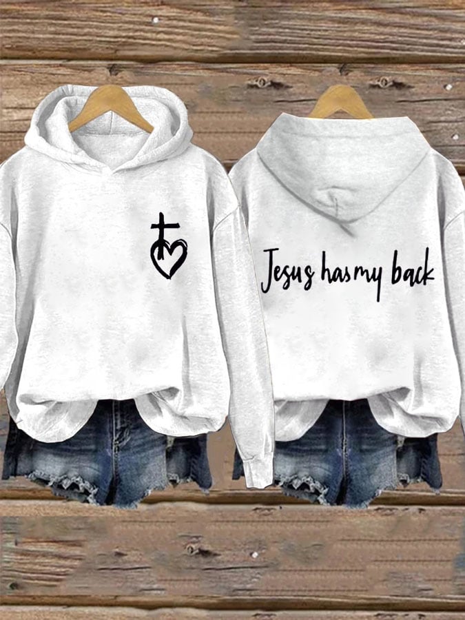 Jesus Has My Back Casual Hoodie