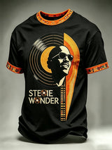 Men's Singer Print Casual T-Shirt