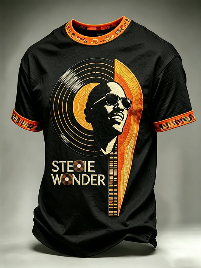 Men's Singer Print Casual T-Shirt