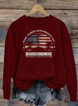 🔥Buy 3 Get 15% Off Women's   Pearl Harbor Memorial Day Hawaii USA Flag Day of Infamy Sweatshirt
