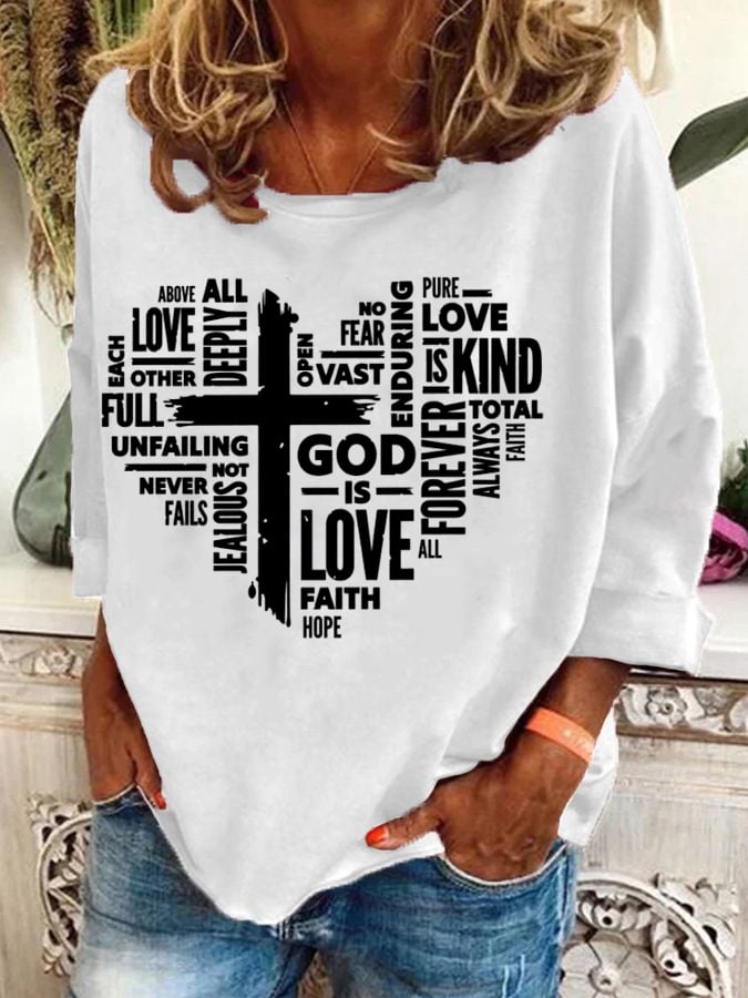 Women'S God is Love Sweatshirt