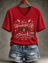Women's Christmas Print Casual T-shirt