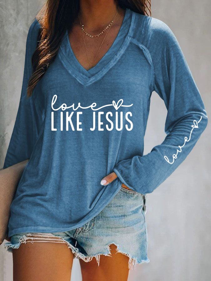 Women's  Hearts Print T-Shirt