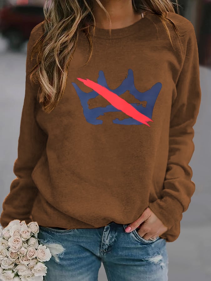 Women's  America has no kings Printed Casual   Sweatshirt