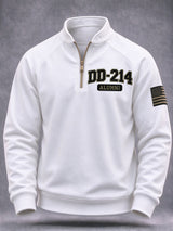 Men's Veteran Pride DD-214 Printed Half-Zip Sweatshirt