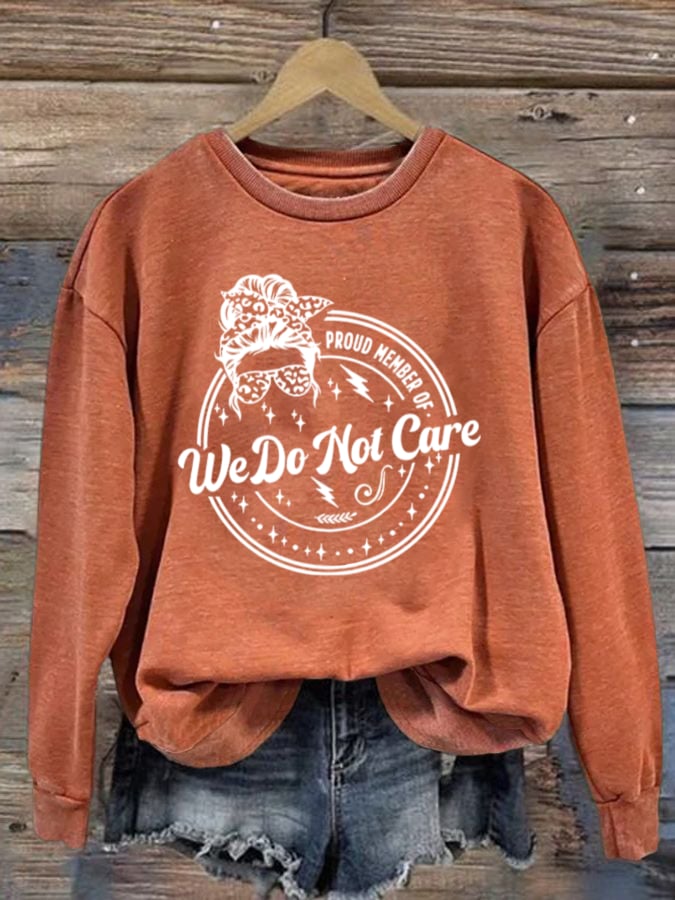 Retro Funny Proud Member Of  Print Sweatshirt