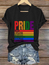 Women's Casual Pride Month Printed V-Neck Short Sleeve T-Shirt