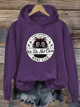 Women's  Retro Funny Proud Member Of Club We Do Not Care Menopause Perimenopause Print  Hoodie