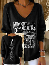 Women's Midnight Margaritas Print Casual Sweatshirt