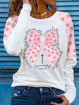 Women's Love Never Fails Heart Print T-Shirt