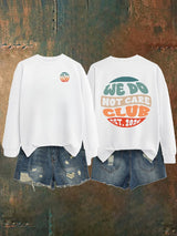 Women's  Retro Funny Proud Member Of Club We Do Not Care Menopause Perimenopause Print   Sweatshirt