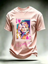 Men's Queen of Hearts Shirt Country Music Graphic Print T-Shirt
