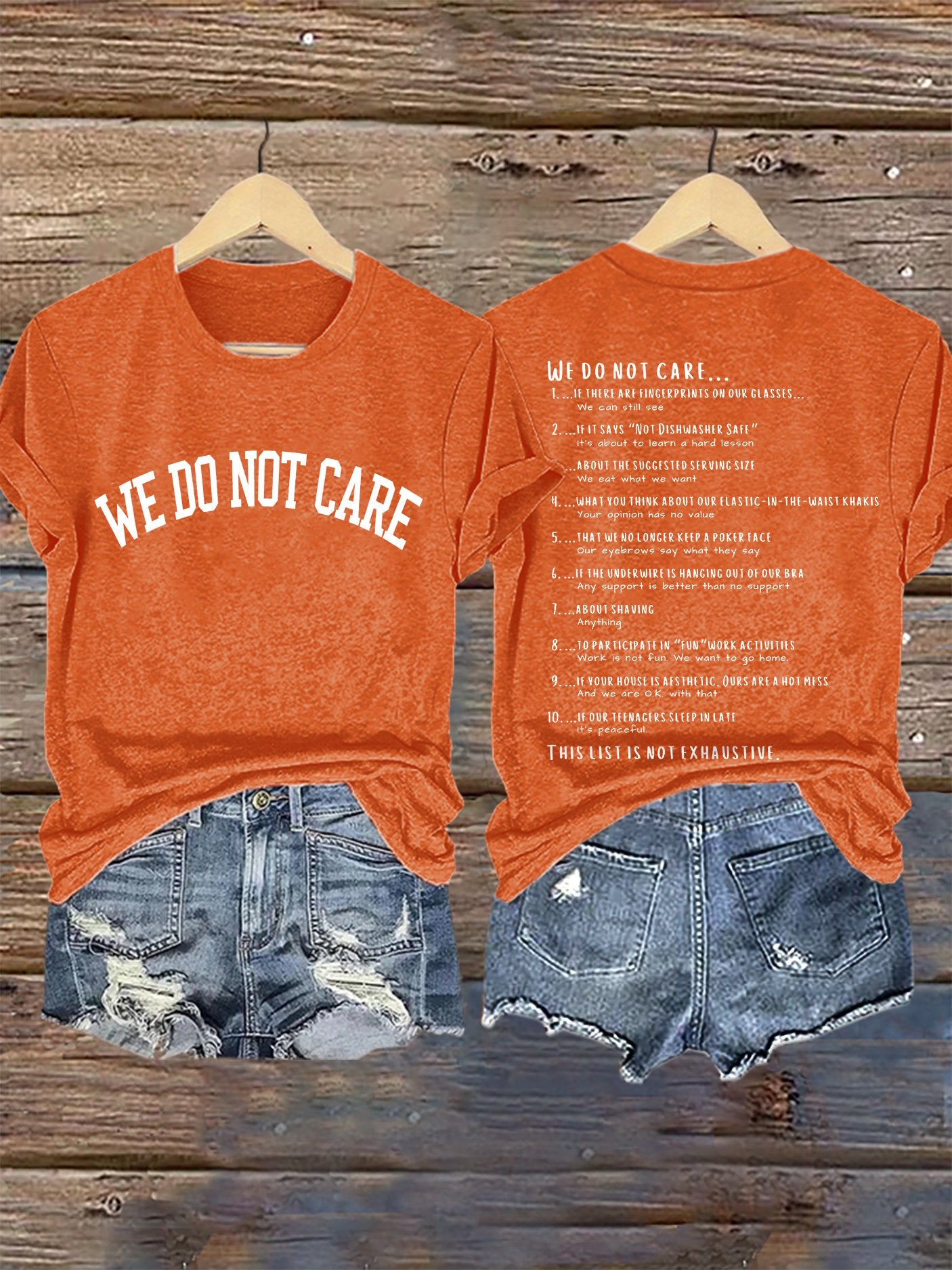 Retro Funny WDNC Menopause Perimenopause This List Is Not Exhaustive Print T-Shirt