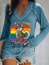 Women's  I'm a gay furry Funny LGBTQ Pride Month Shirt