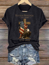 Women's  Faith and Freedom 250 Years Print T-Shirt