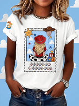 Women's Retro I Knew It Print Casual T-shirt