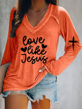 Women's Love Like Jesus Print T-Shirt