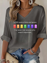 V-Neck Pride Rainbow Police Box , LGBT Pride Month T-shirt