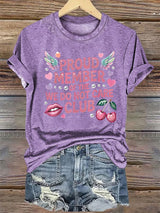 Women's  Retro Funny Proud Member Of Club Menopause Perimenopause Print T-Shirt