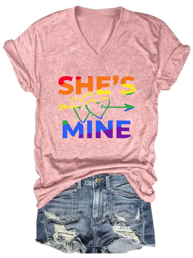 Women's She's Mine Print Short Sleeve T-Shirt