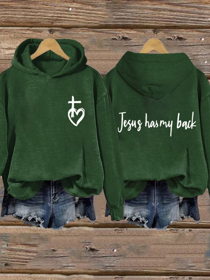 Jesus Has My Back Casual Hoodie