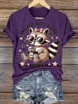 Women's  Cute little raccoon for Women's WDNC Menopause & Perimenopause Printed T-shirt