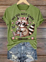 Women's  Cute little raccoon for Women's WDNC Menopause & Perimenopause Printed T-shirt