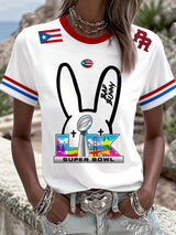 Women's  Puerto Rico Printed Short-Sleeved T-Shirt