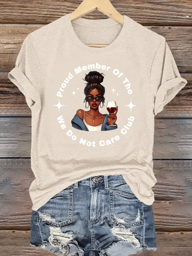 Women's  Retro Funny Proud Member Of Club Menopause Perimenopause Print T-Shirt