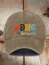 Unisex  Retro Funny WDNC We Do Not Care Club Menopause Perimenopause Print Baseball Cap