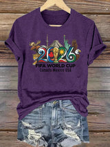 Women's  2026 Canada Mexico Usa Football T-shirt