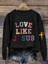 Women's Valentine's Day Printed Round Neck Sweatshirt