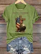 Women's  Faith and Freedom 250 Years Print T-Shirt