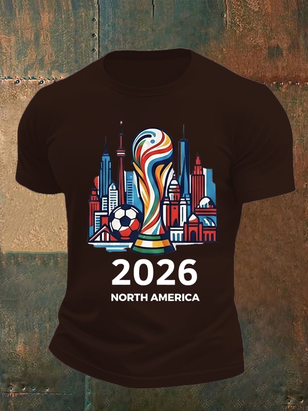 Men's  North America WC 2026 Soccer printed T-shirt