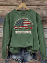 🔥Buy 3 Get 15% Off Women's   Pearl Harbor Memorial Day Hawaii USA Flag Day of Infamy Sweatshirt