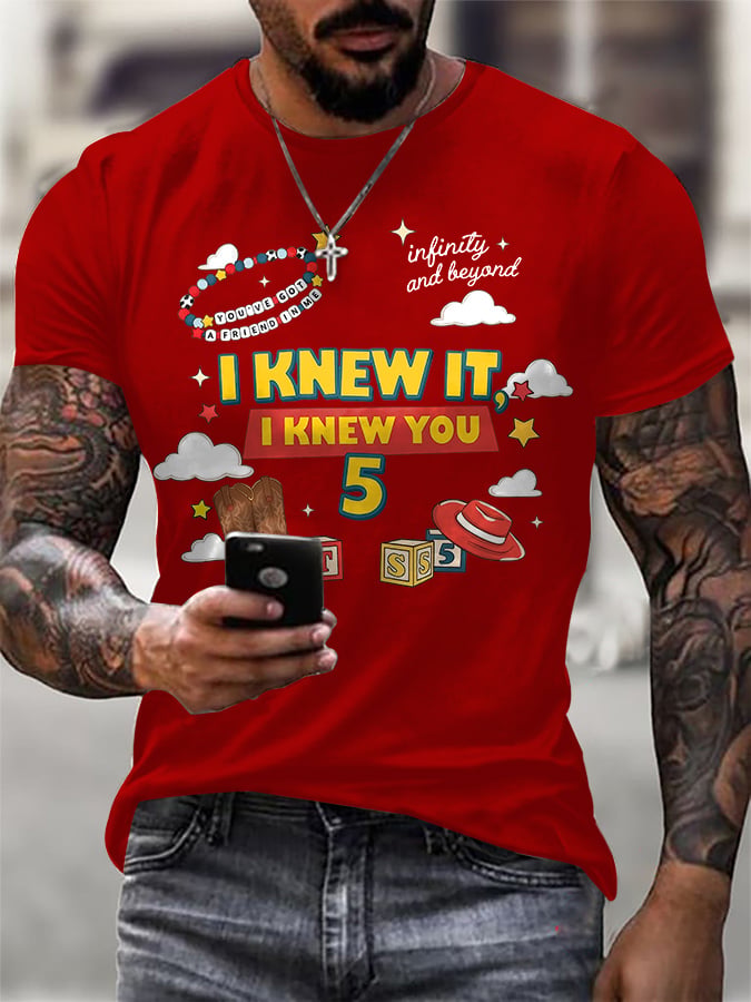 Men's Retro I Knew It Print T-Shirt