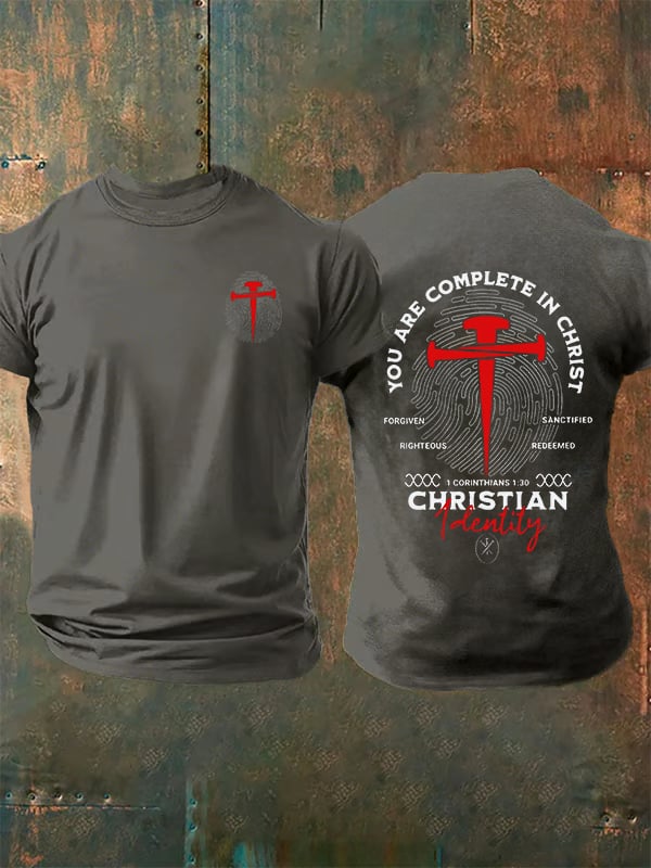 Men's  You Are Complete In Christ Christian  T-Shirt