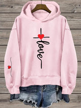 Women's Love Cross Printed Sweatshirt