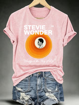 Women's  Retro Album Concentric Circles Graphic Apparel Anniversary Tour  Shirt
