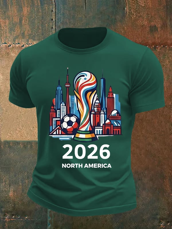 Men's  North America WC 2026 Soccer printed T-shirt