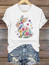 Women's  Spring Easter Bunny Subtle Hidden Message FDT T-shirt