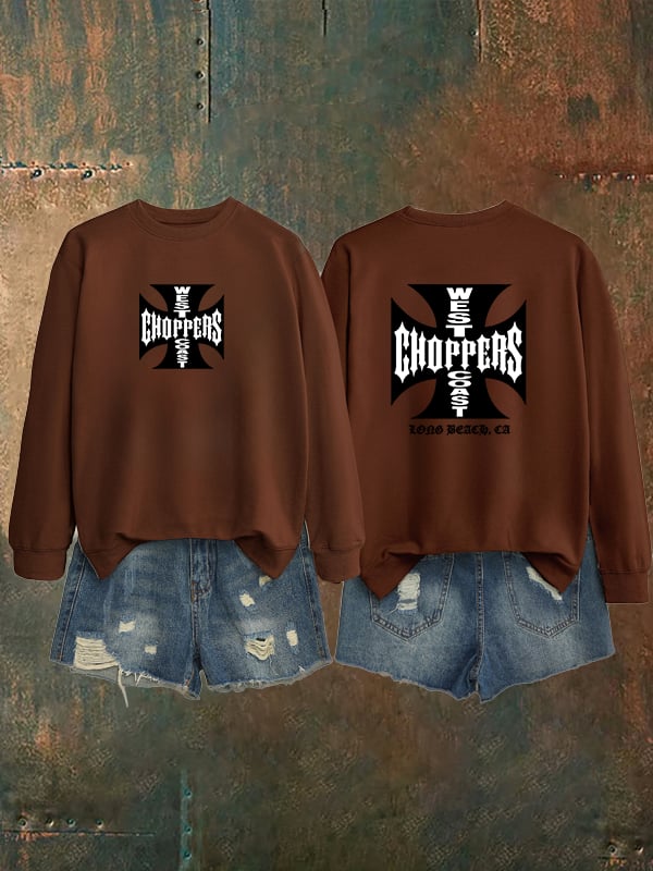 Women's  West Coast Choppers-Inspired Paul Tribute Print Sweatshirt