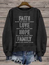 Women'S Family Makes Life Worth Living Print Sweatshirt