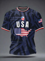 Men's American Football Fans Print Raglan Sleeve T-Shirt