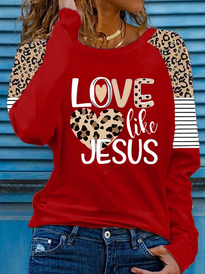 Women's Valentine's Day Printed Long Sleeve T-Shirt