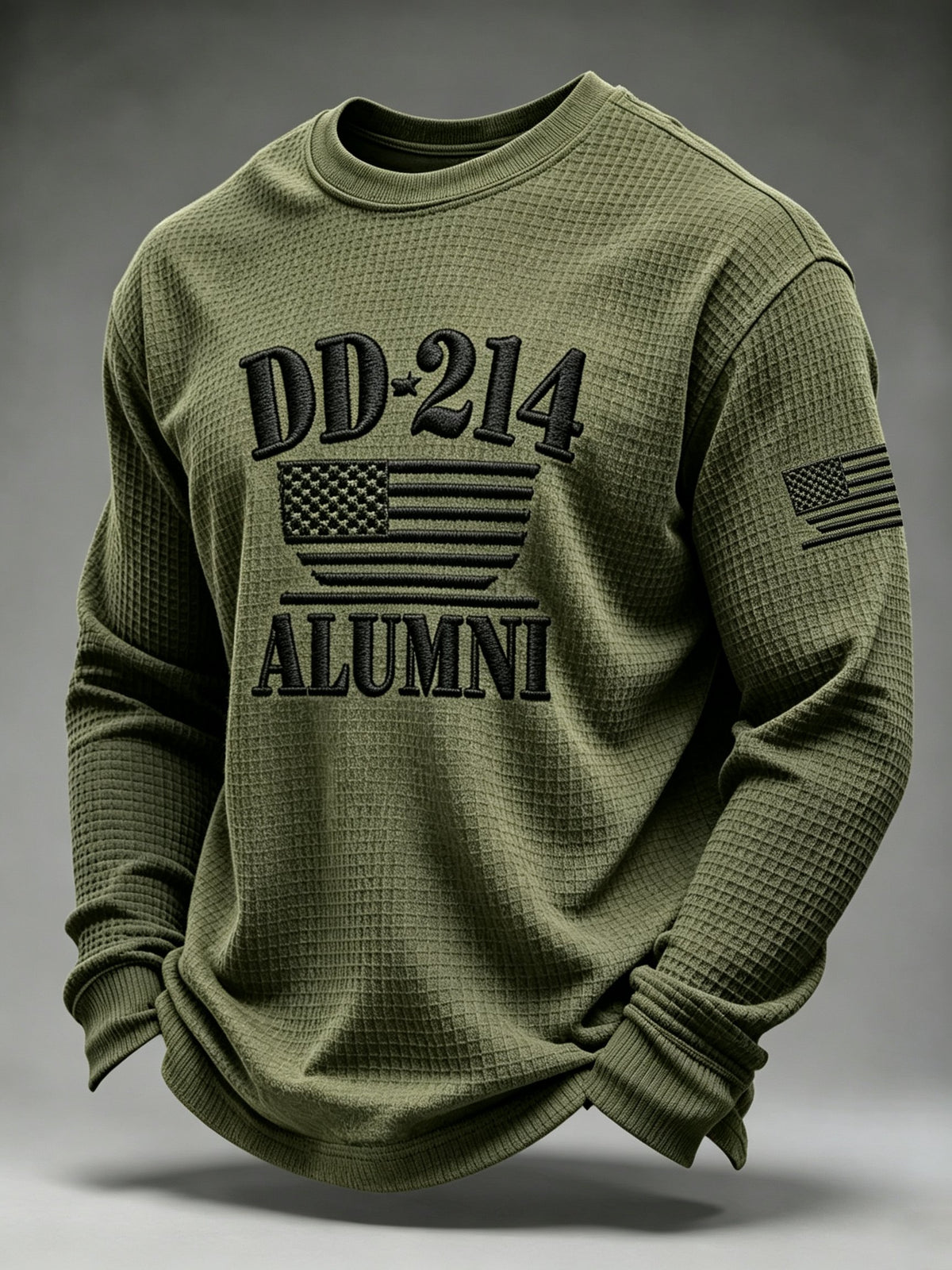 Men's U.S. Veterans Printed Waffle-Knit Top