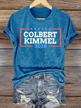 Women's  Modern Talk Show Colbert Kimme 2028Print T-Shirt